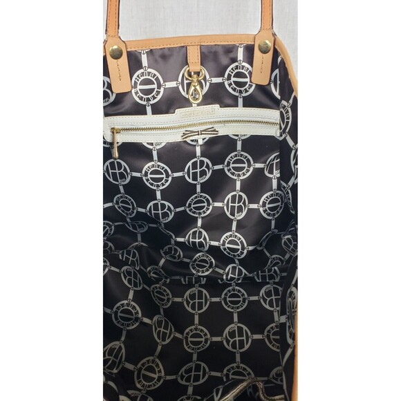 Henri Bendel Tote Handbag Double Handles Large Tan Saffiano Leather Classic Work - Picture 7 of 10